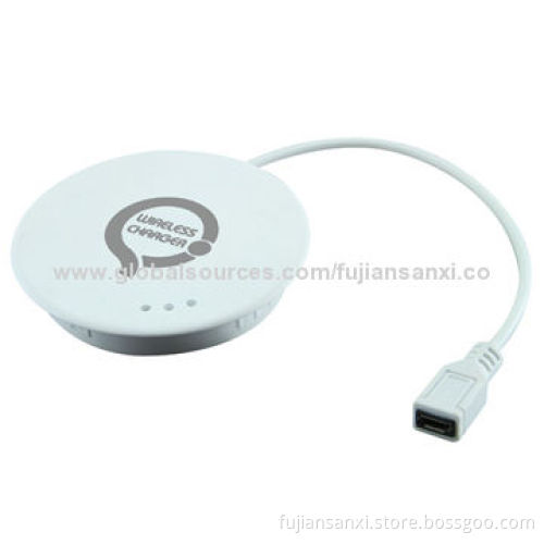 Wireless Phone Charger, 5V, 1,500mA Input, 70mm Diameter